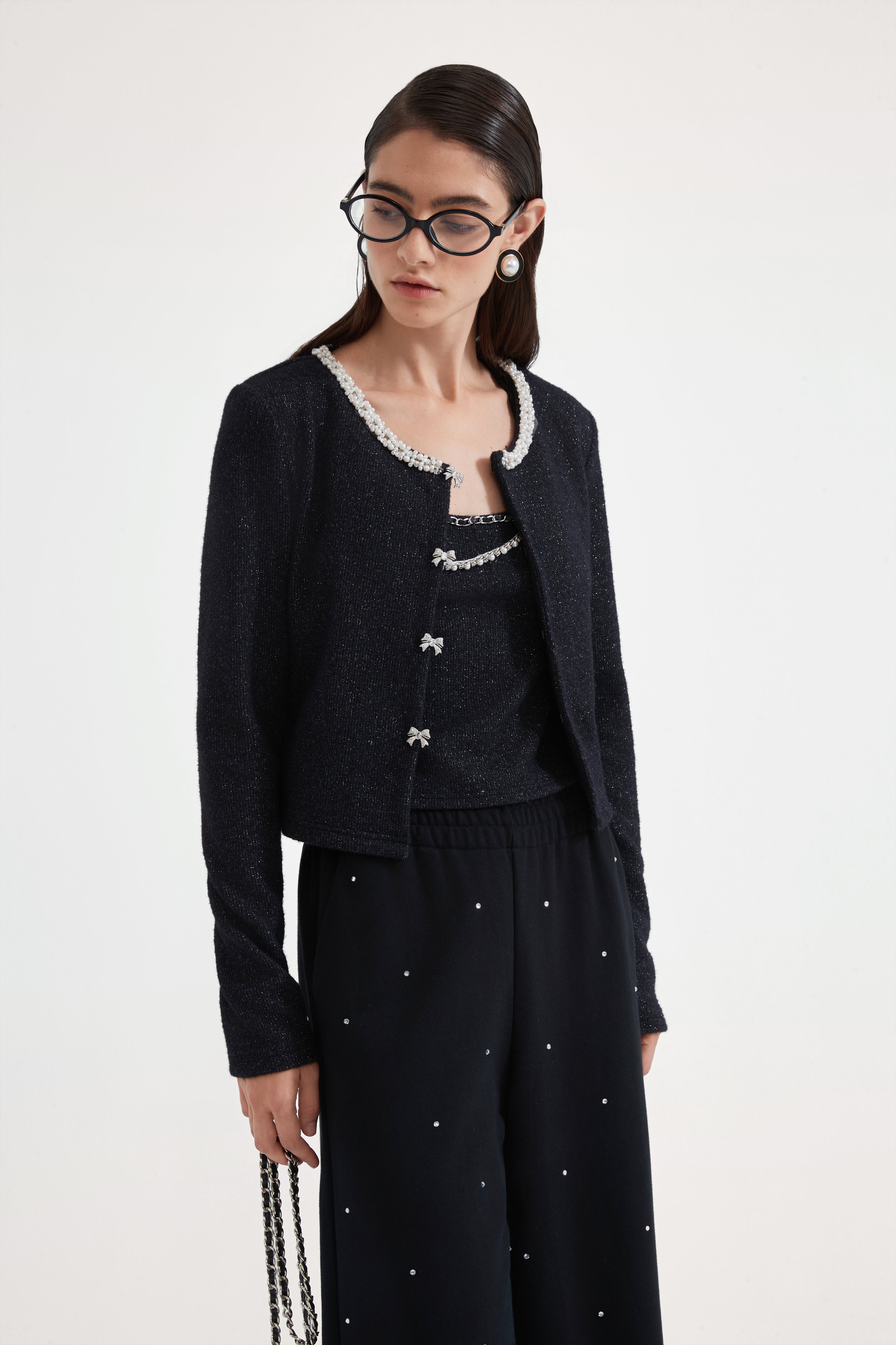 Black Knitted Cardigan
