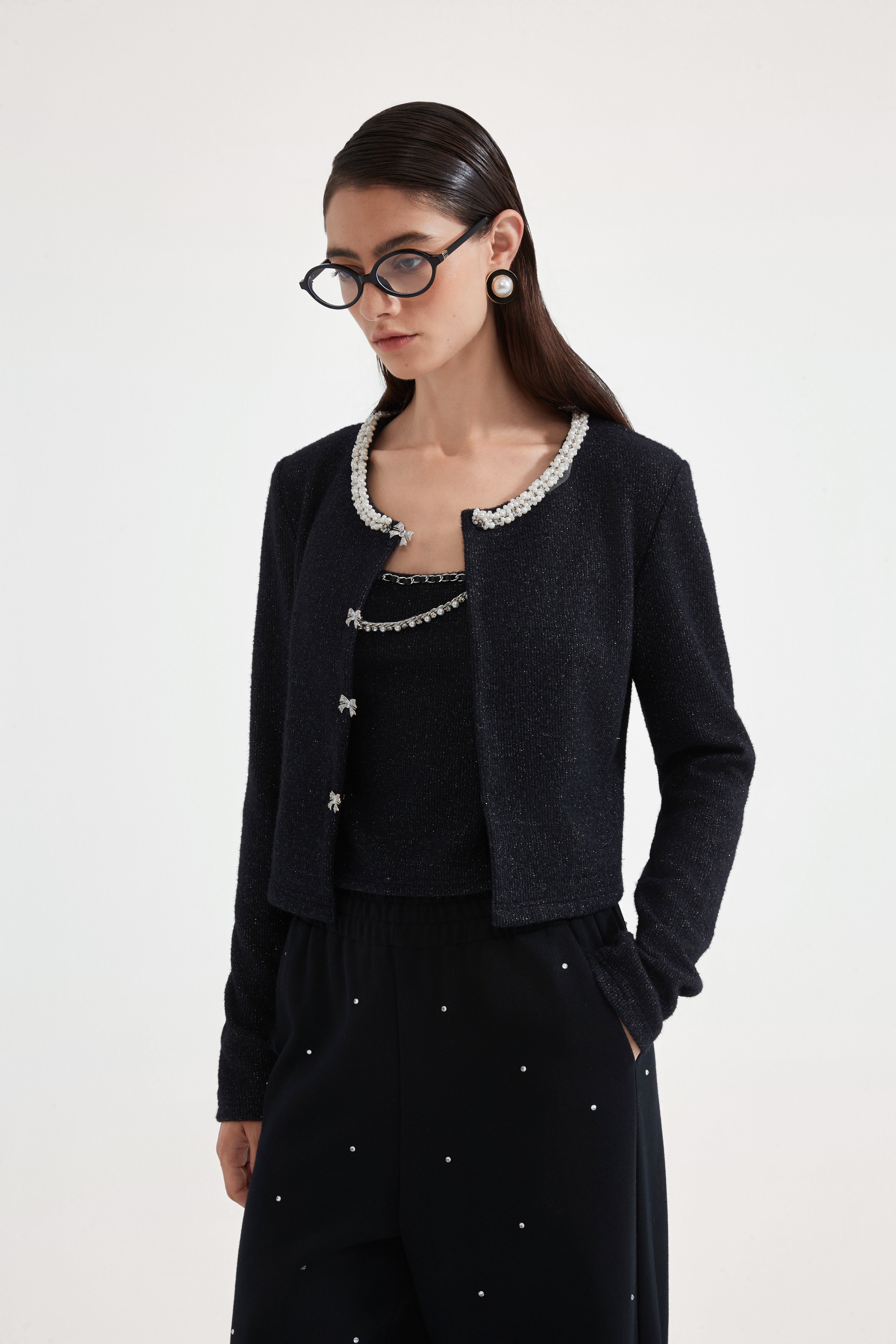 Black Knitted Cardigan