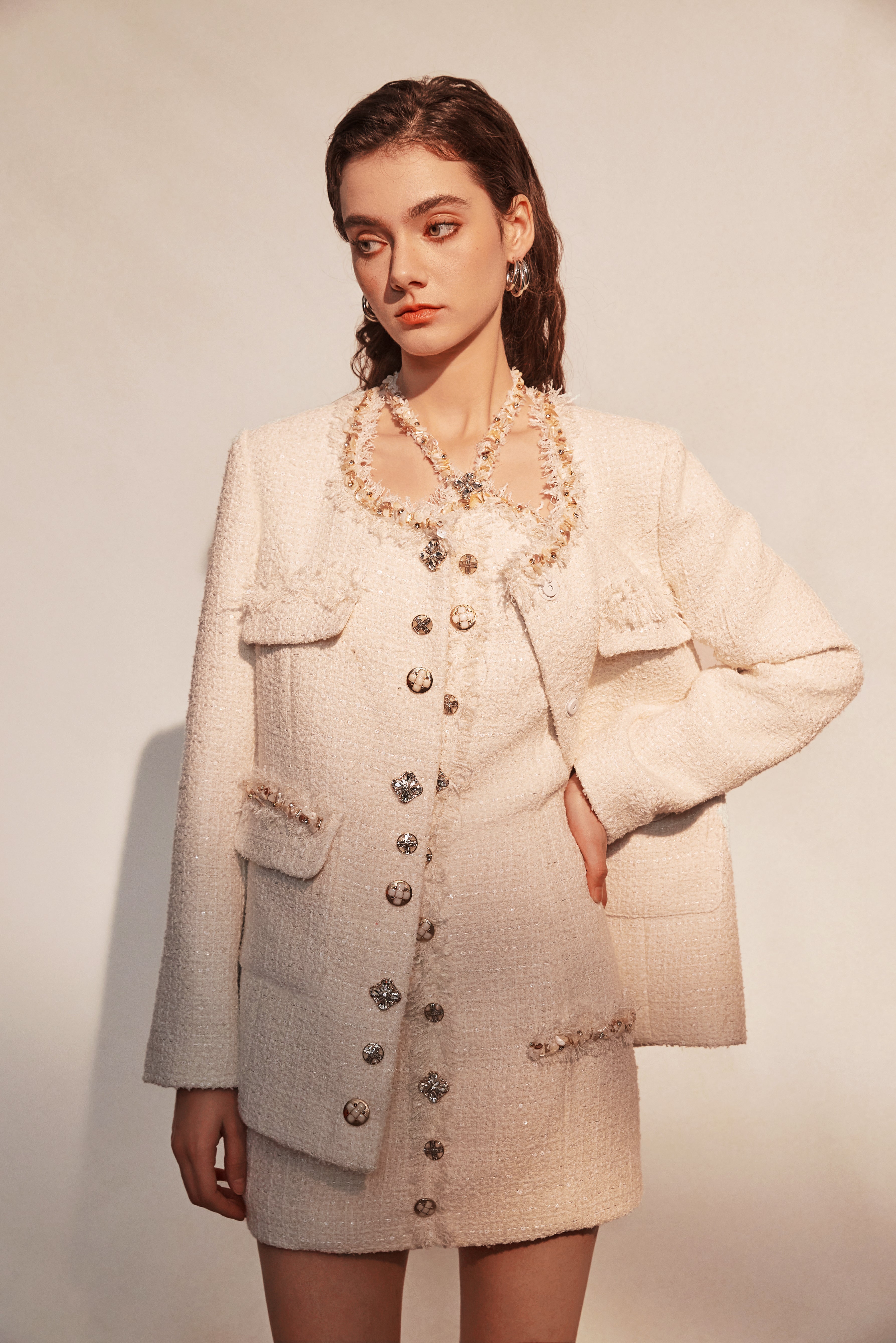 White Tweed Jacket