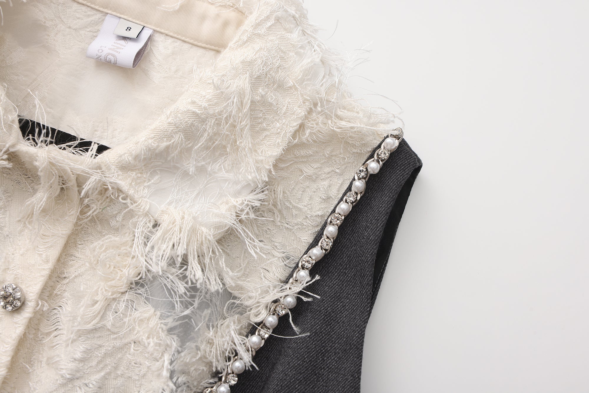 Gray Collar-Patchwork Dress