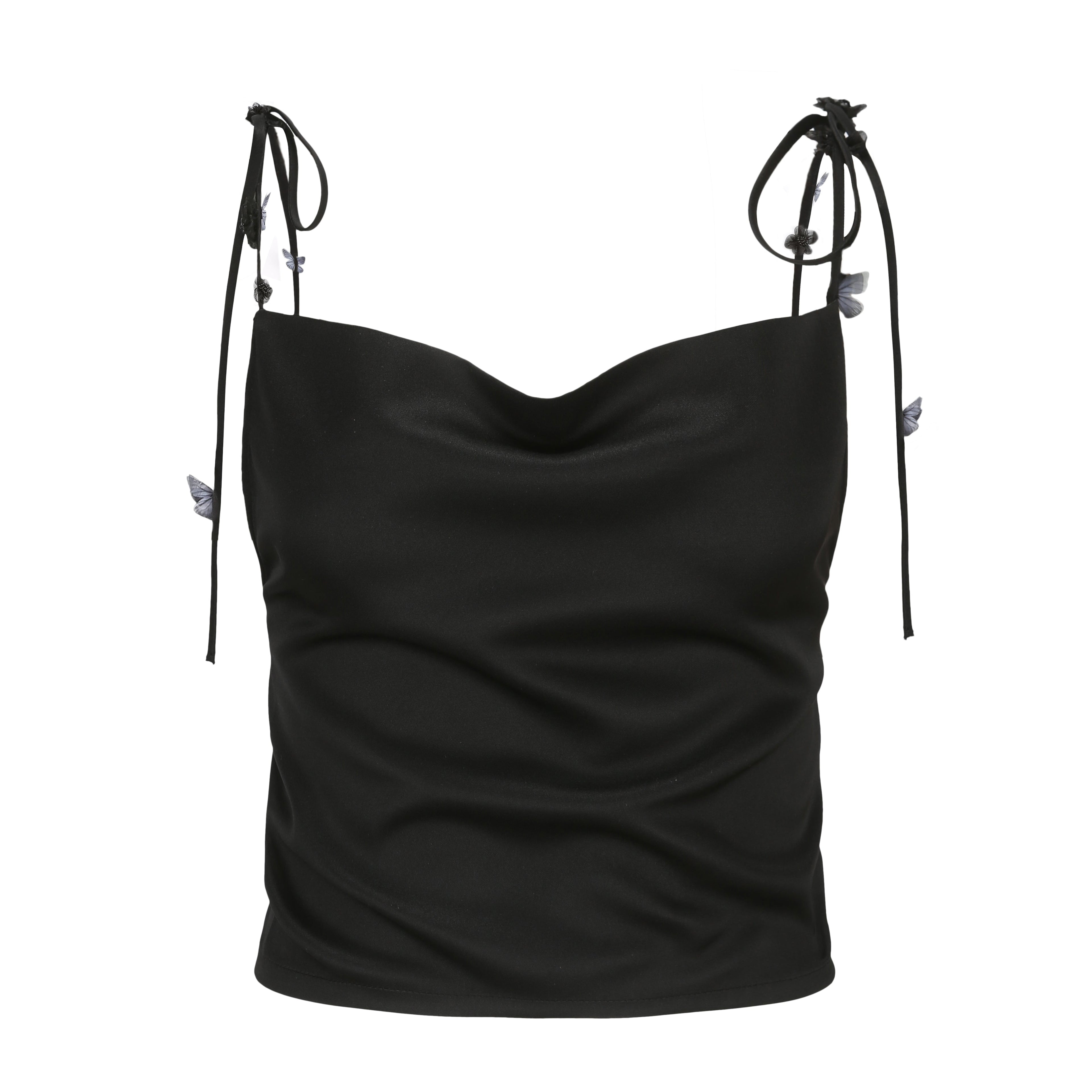 BLACK ACETATE TANK TOP