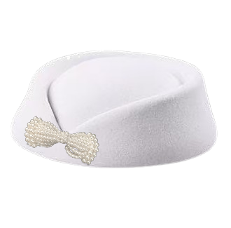White Bow Derby Hat