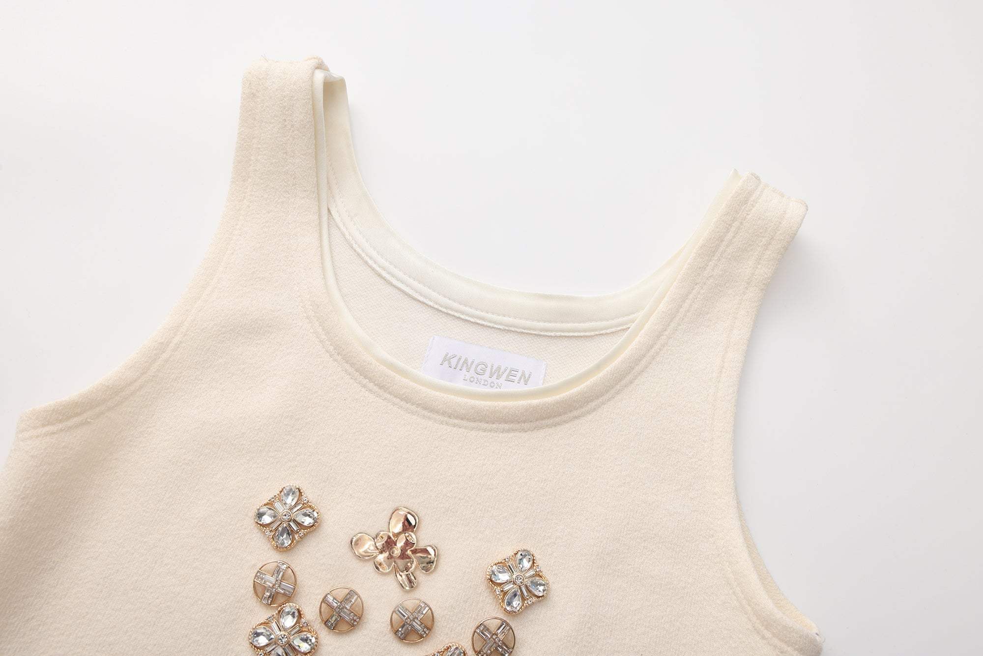 White knit halter top