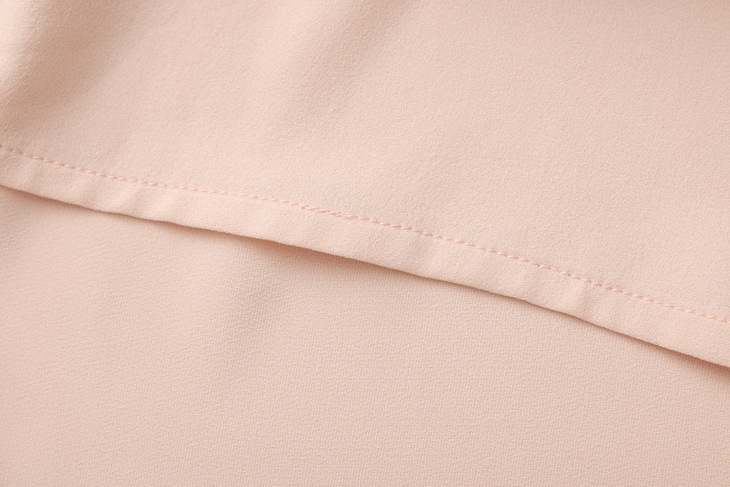 Nude Pink Lace Satin Slip Dress with Cowl Neck
