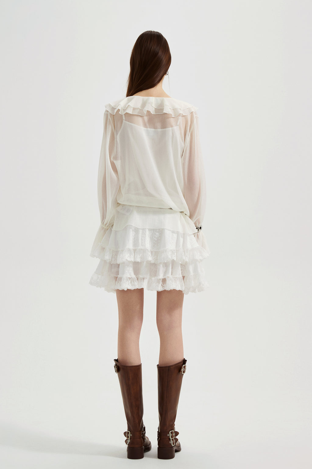 Fine Glittering White Iris Shirt