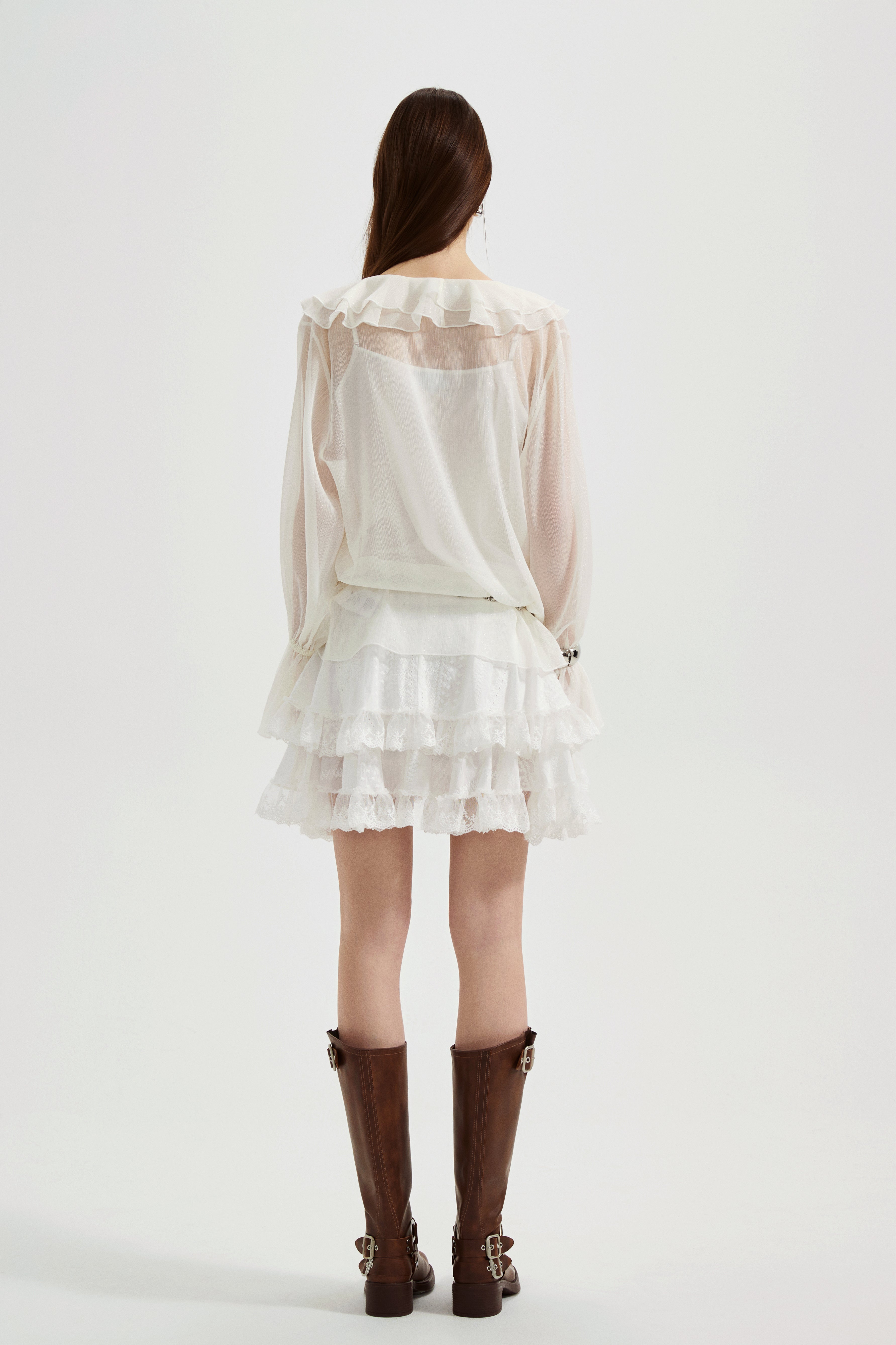 Fine Glittering White Iris Shirt