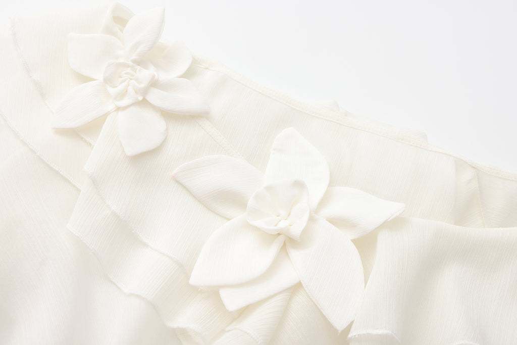 Fine Glittering White Iris Shirt