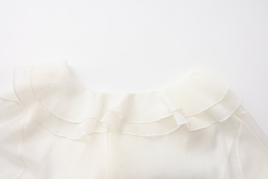 Fine Glittering White Iris Shirt