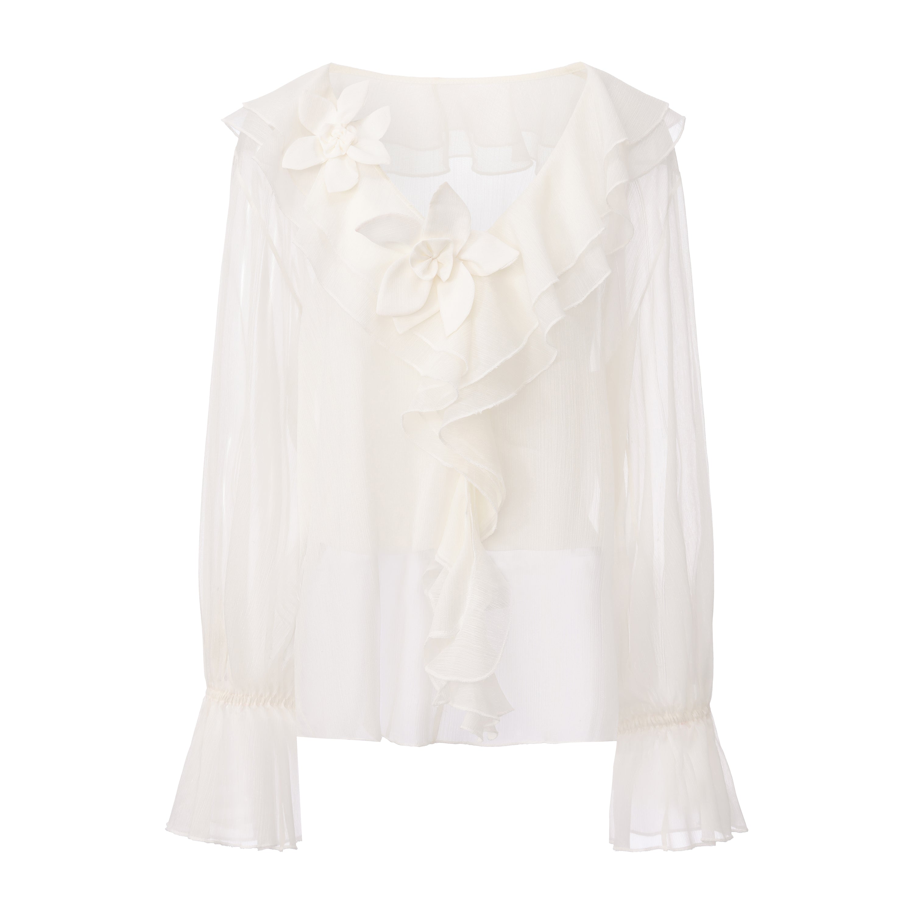 Fine Glittering White Iris Shirt