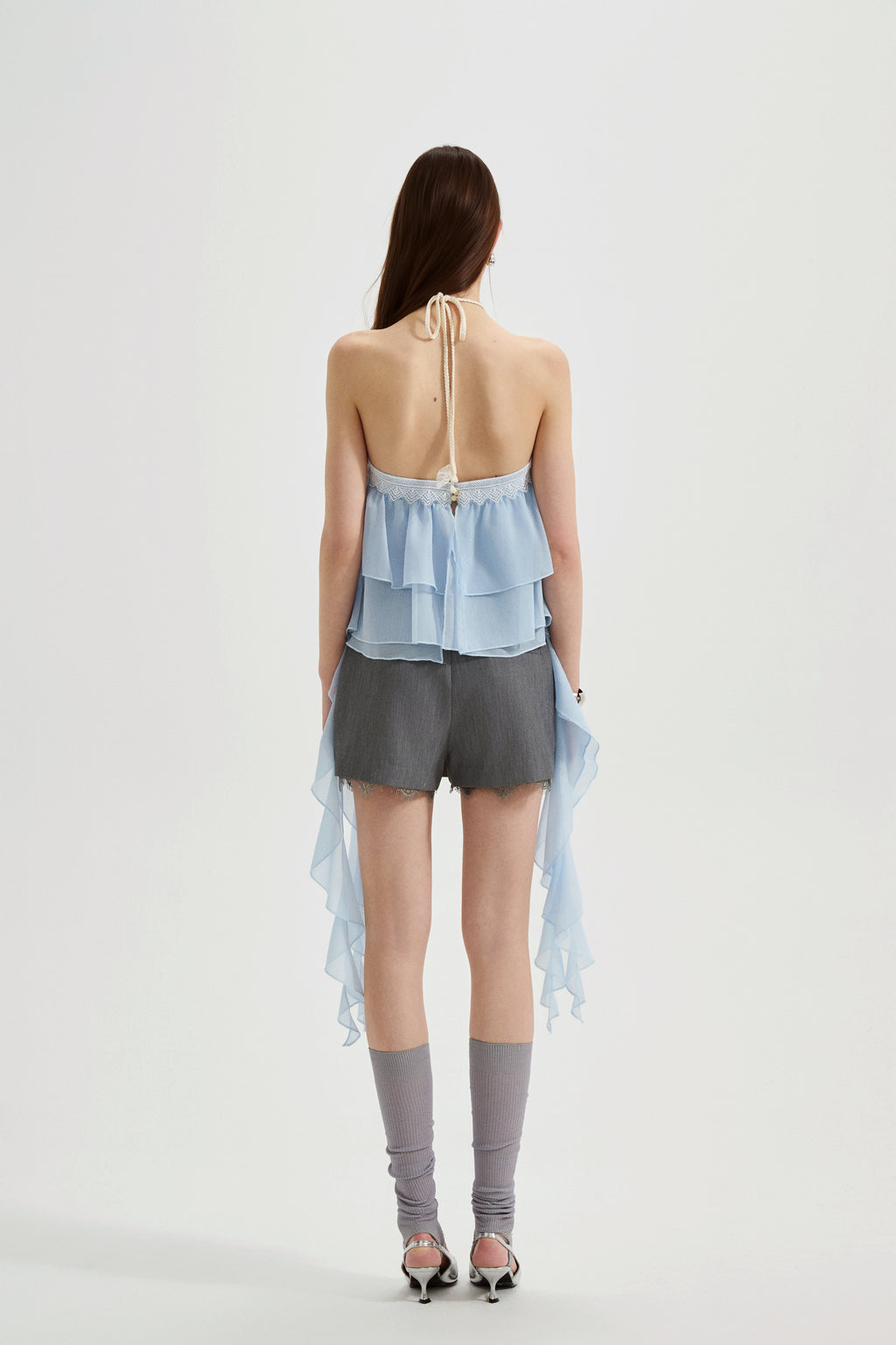Blue Ribbon Woven Neck Top
