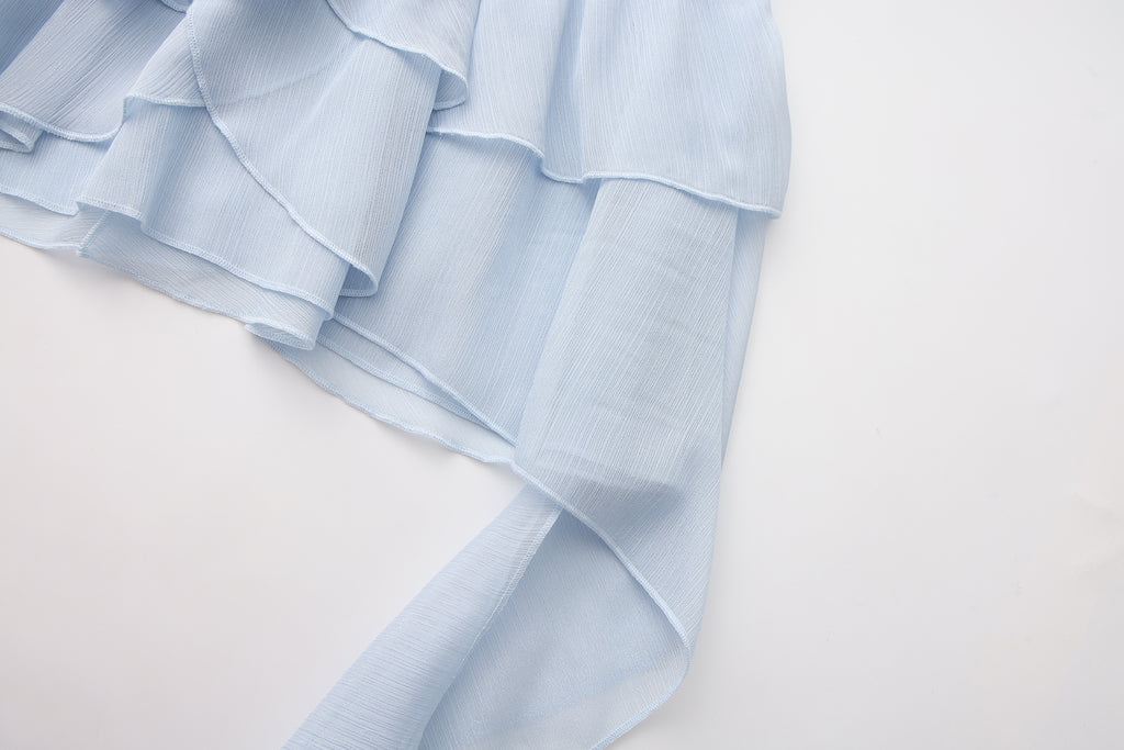 Blue Ribbon Woven Neck Top