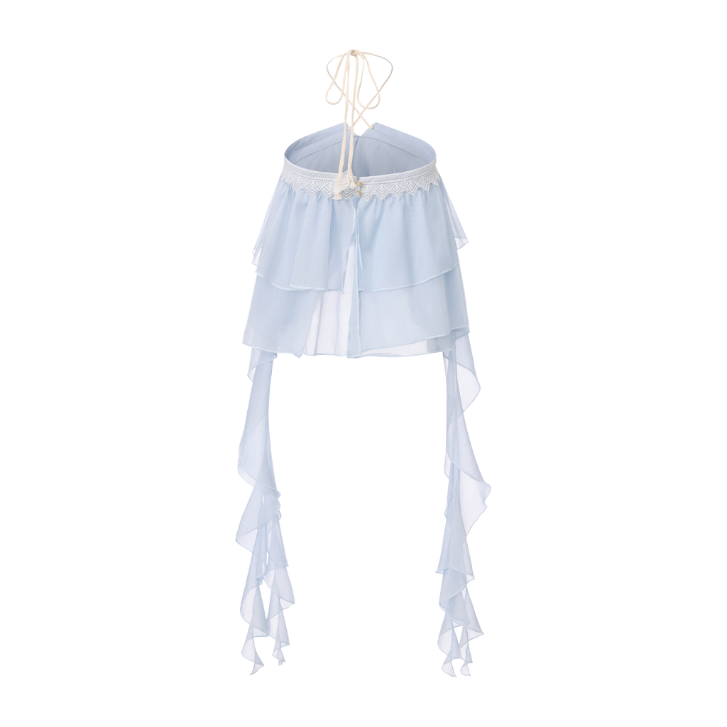 Blue Ribbon Woven Neck Top