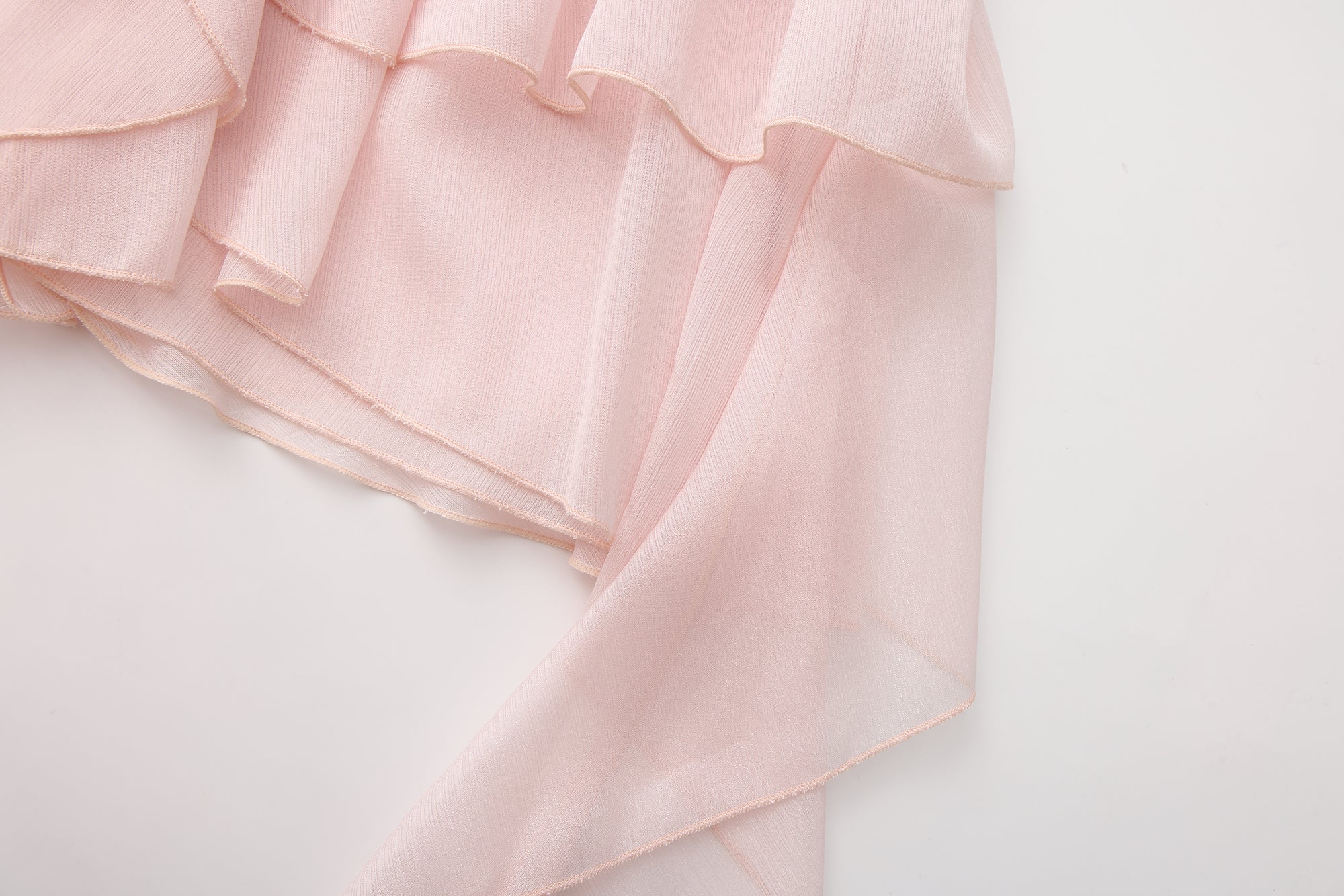 Pink Ribbon Woven Neck Top