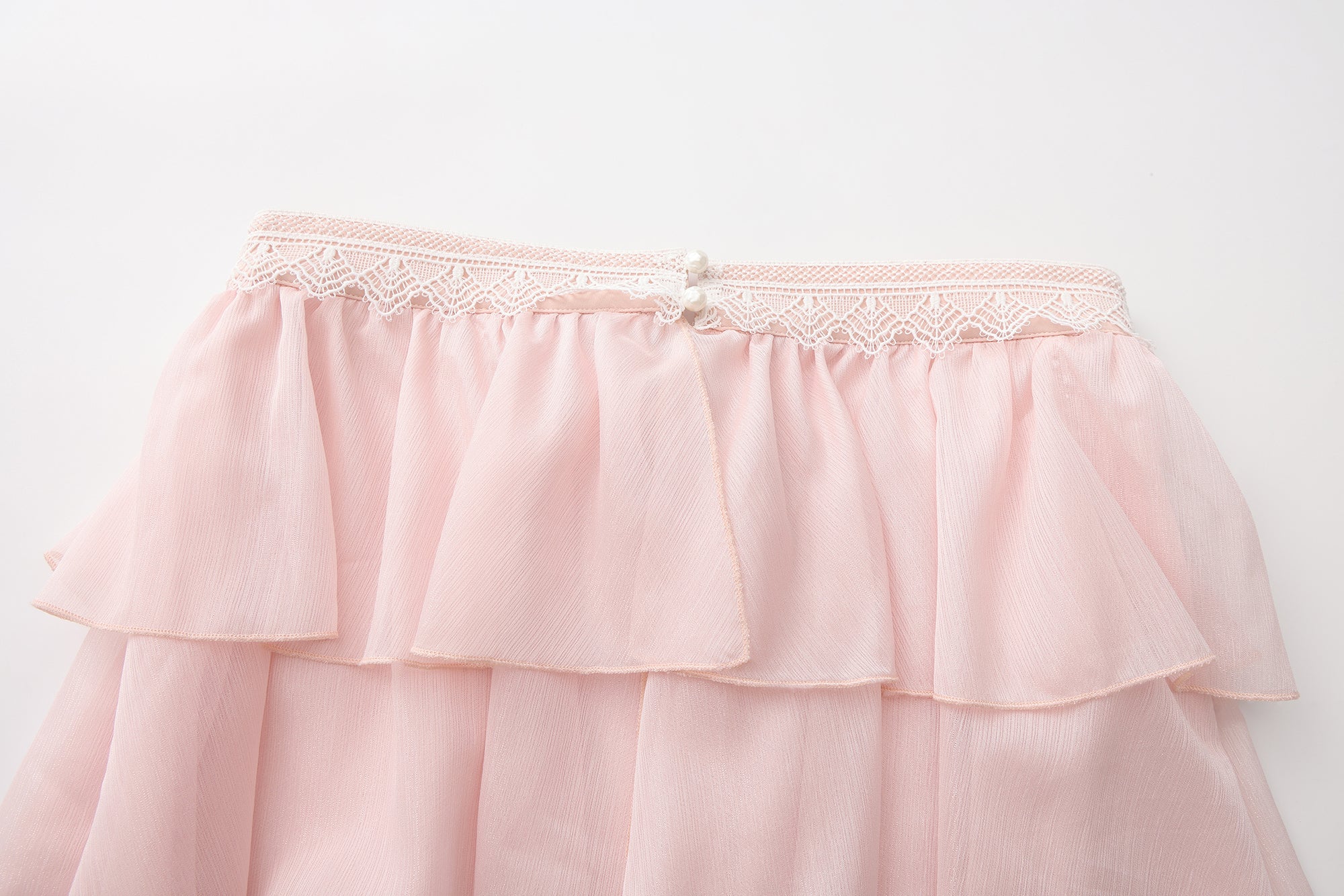 Pink Ribbon Woven Neck Top