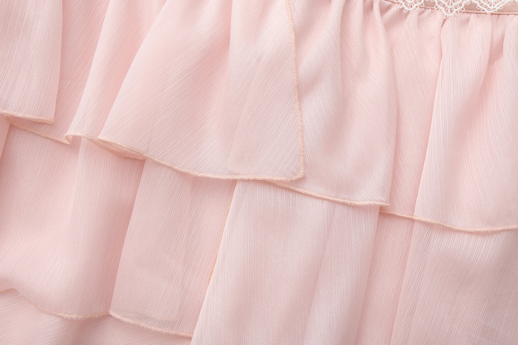 Pink Ribbon Woven Neck Top