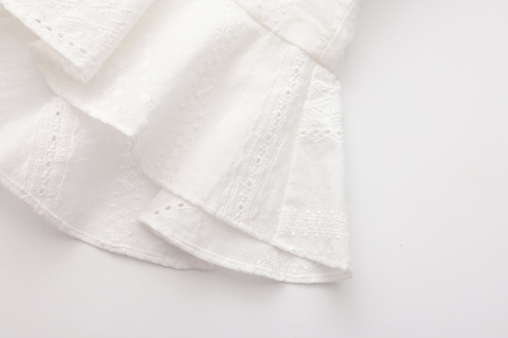 White Lace Short Sleeved Shirt