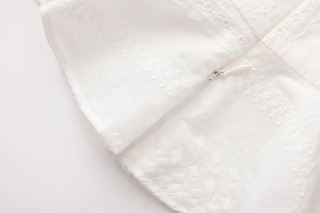 White Lace Short Sleeved Shirt
