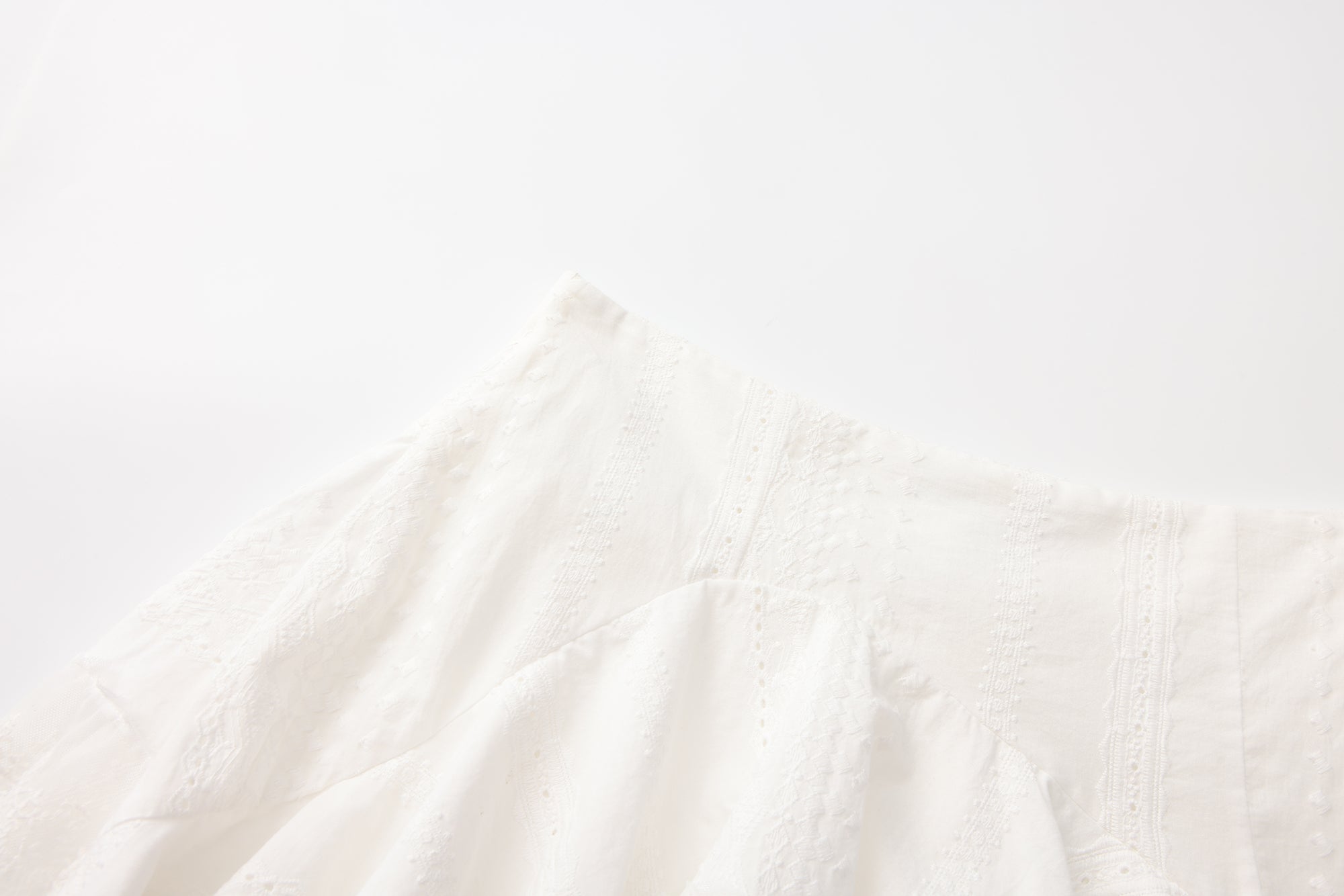 White Lace Asymmetrical Skirt