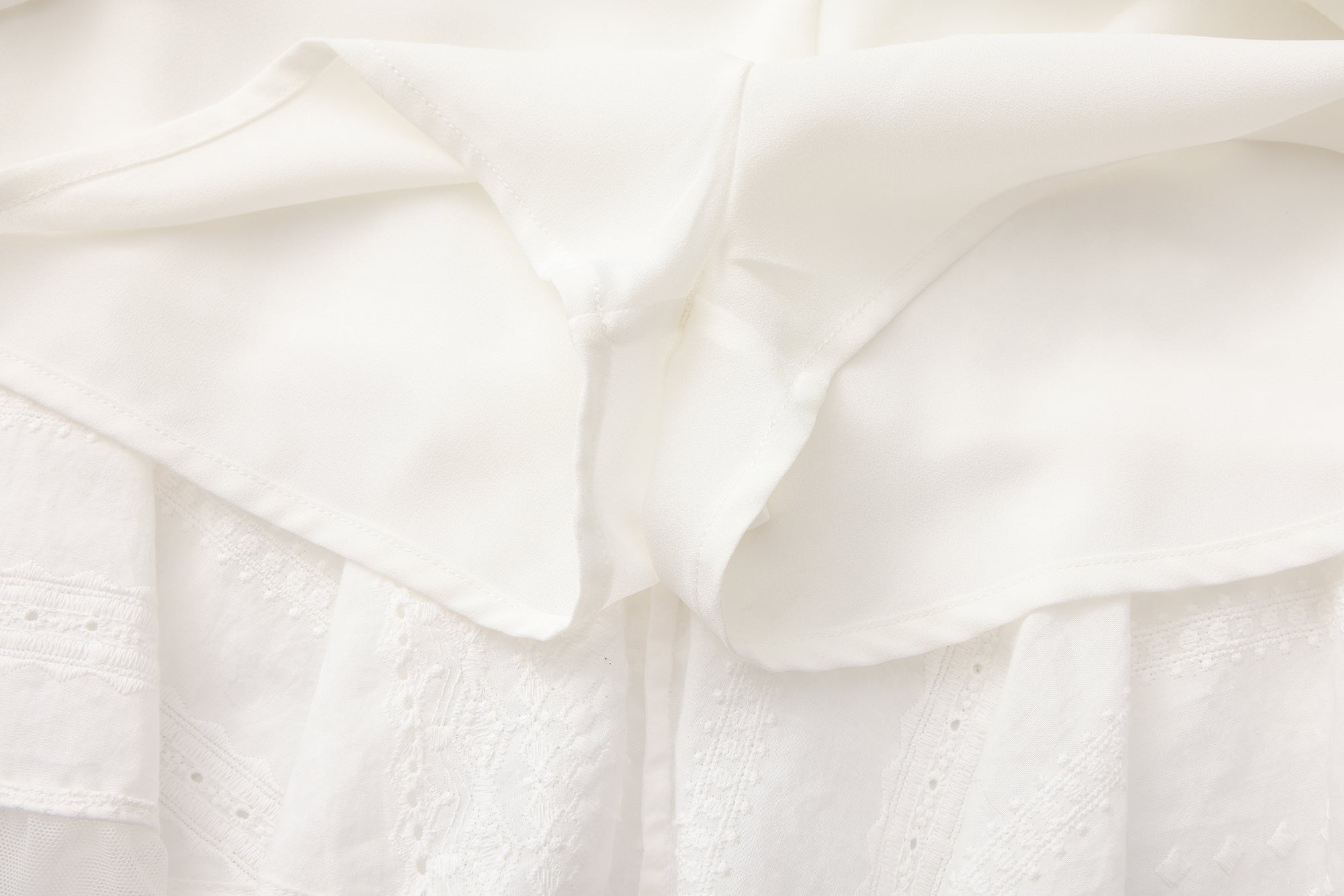 White Lace Asymmetrical Skirt