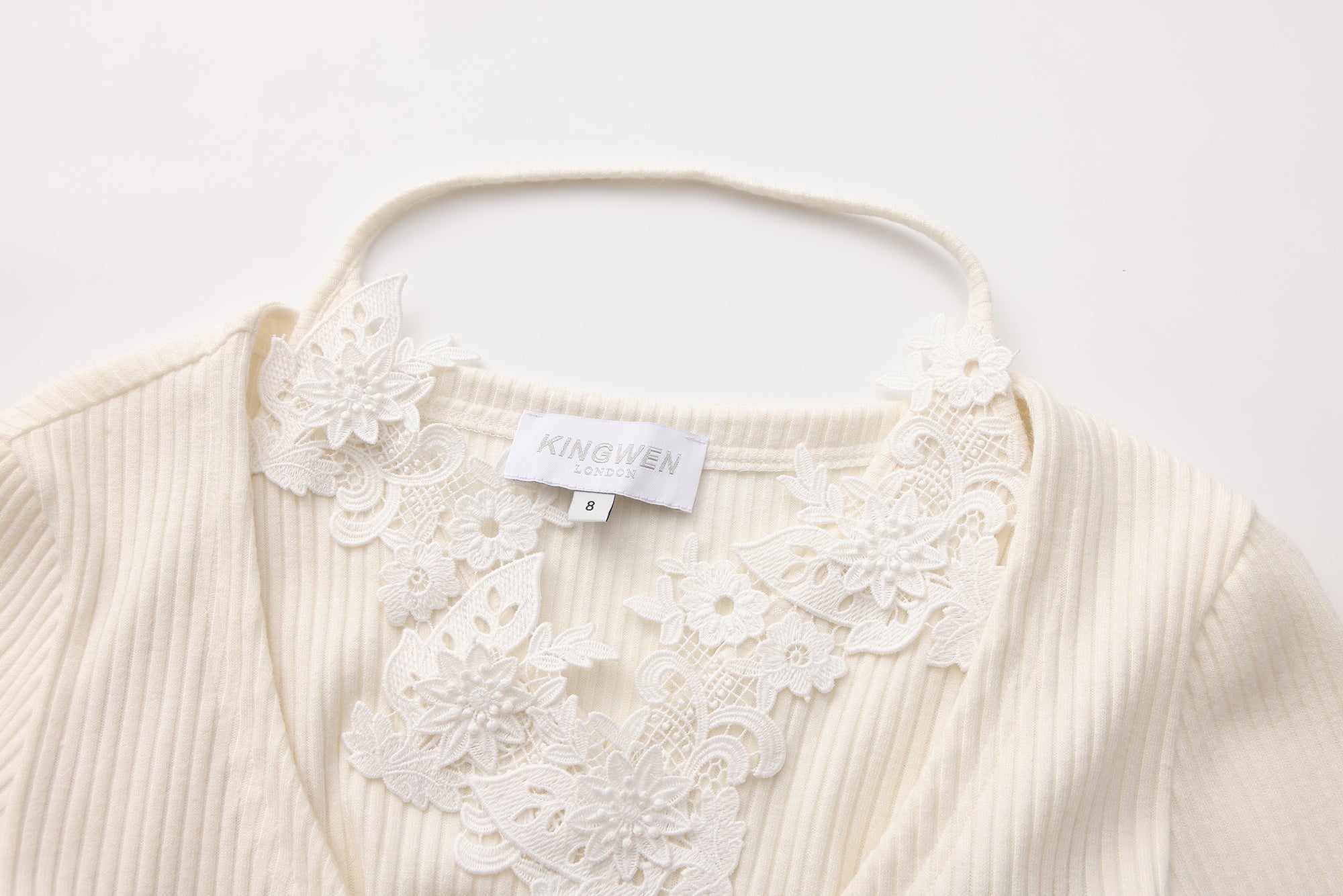 White Two-Piece Lace Halter Cardigan