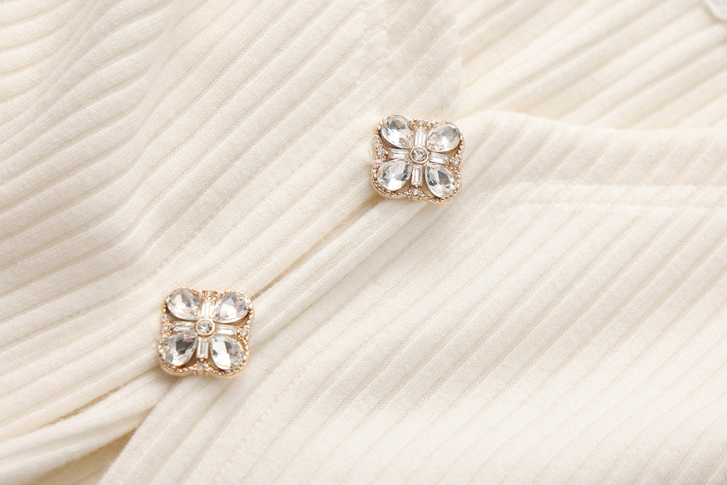 White Two-Piece Lace Halter Cardigan