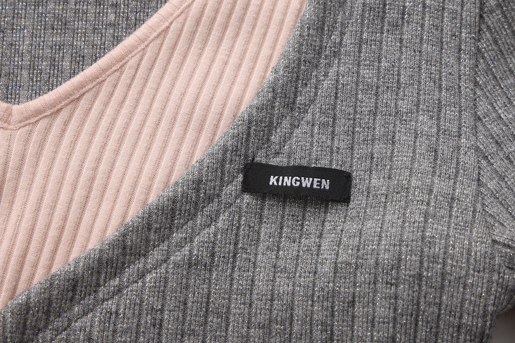 Grey Two-Piece Diamond-Studded Button-Up Strapless Cardigan