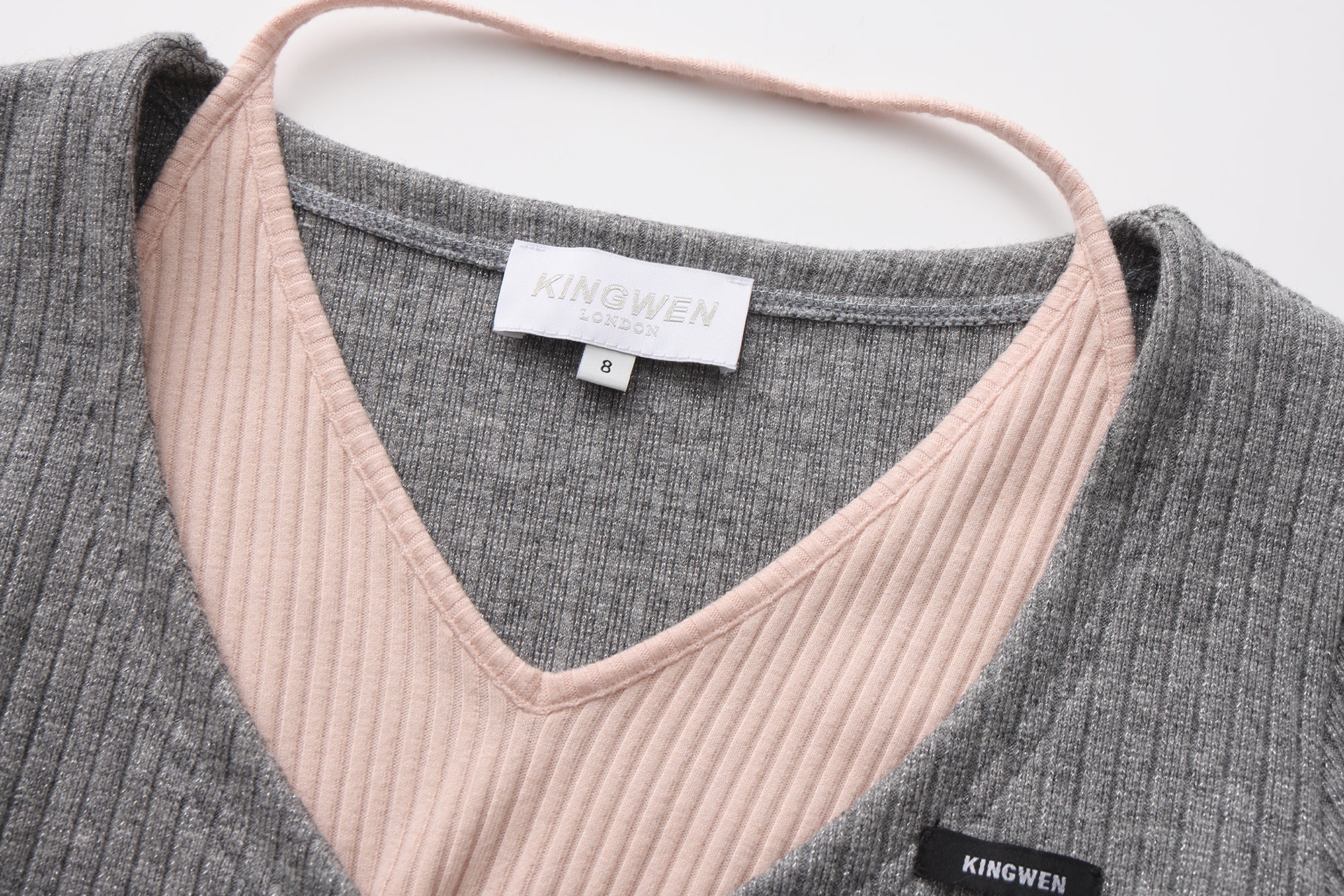 Grey Two-Piece Diamond-Studded Button-Up Strapless Cardigan