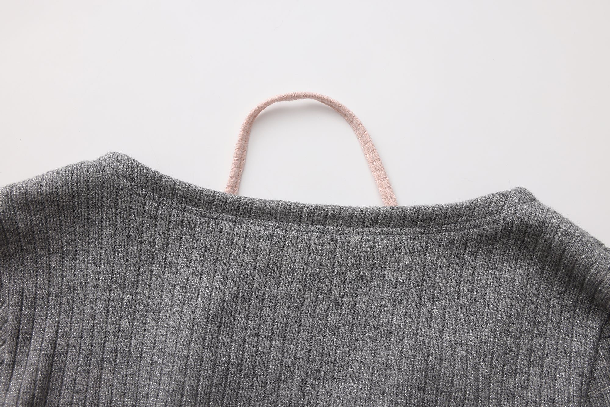 Grey Two-Piece Diamond-Studded Button-Up Strapless Cardigan