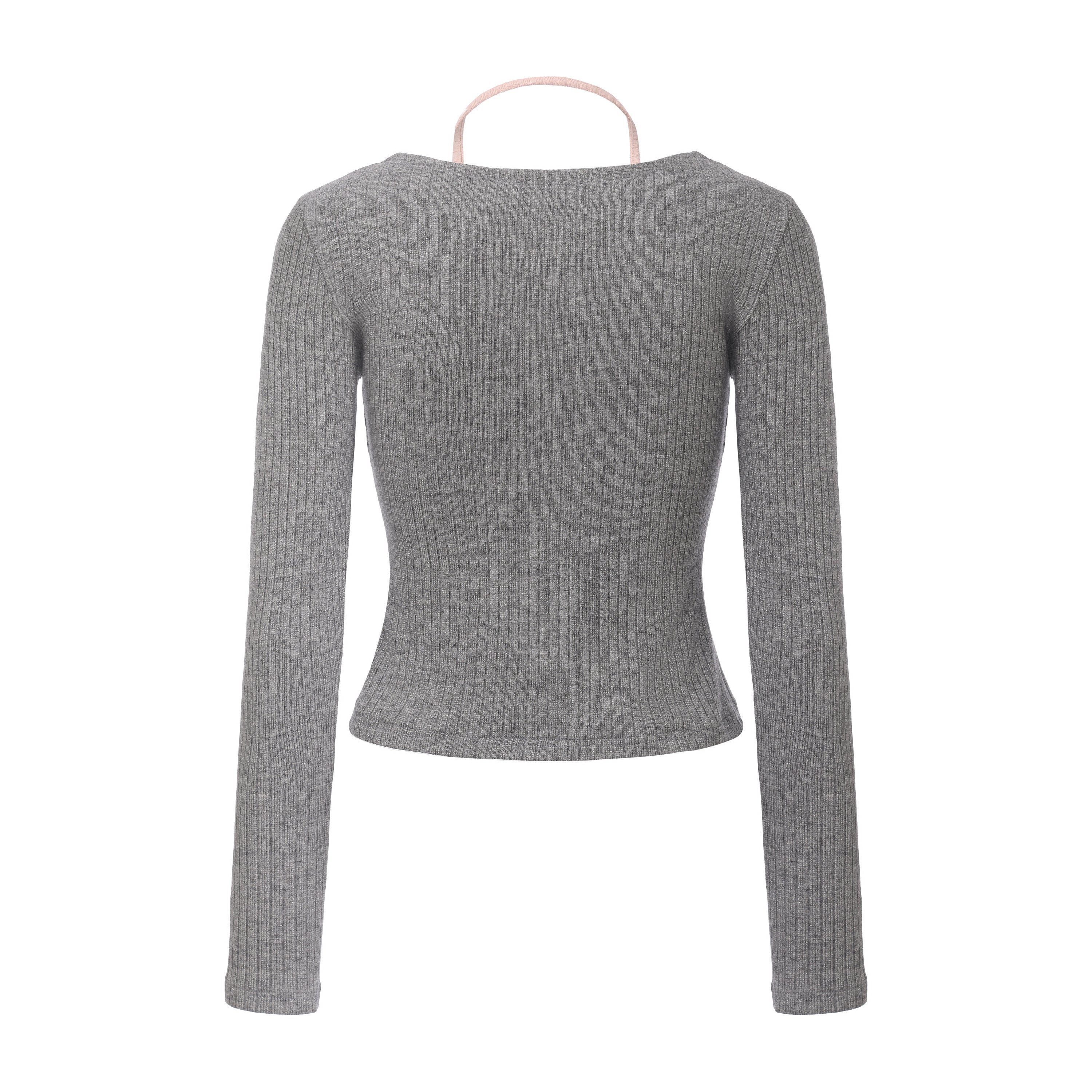 Grey Two-Piece Diamond-Studded Button-Up Strapless Cardigan