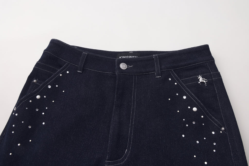 Diamond-Studded Pearl Jeans
