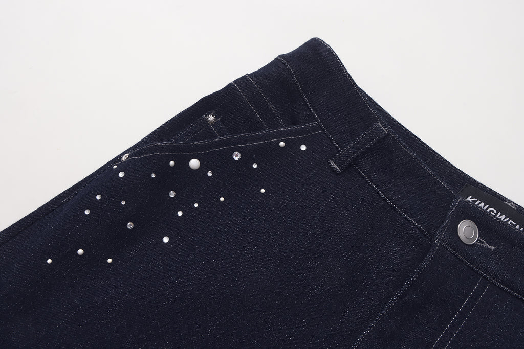 Diamond-Studded Pearl Jeans