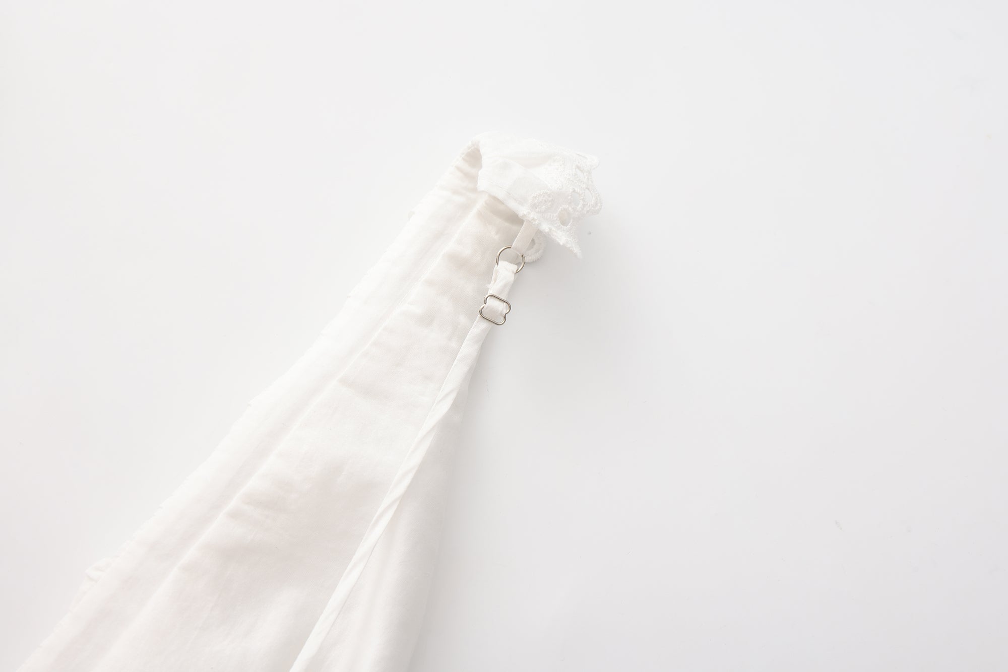 White Lace V-neck A-line Dress