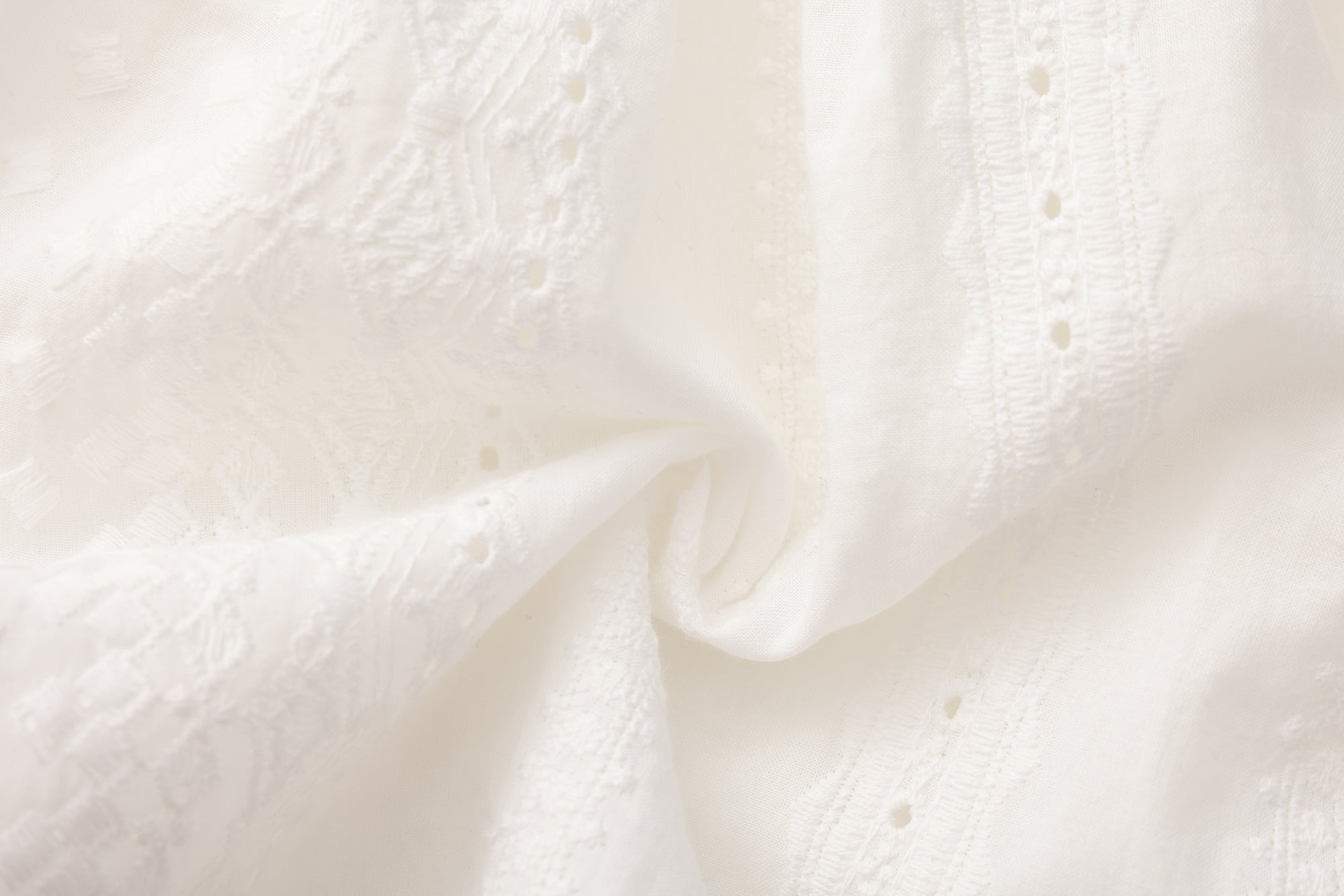 White Lace V-neck A-line Dress