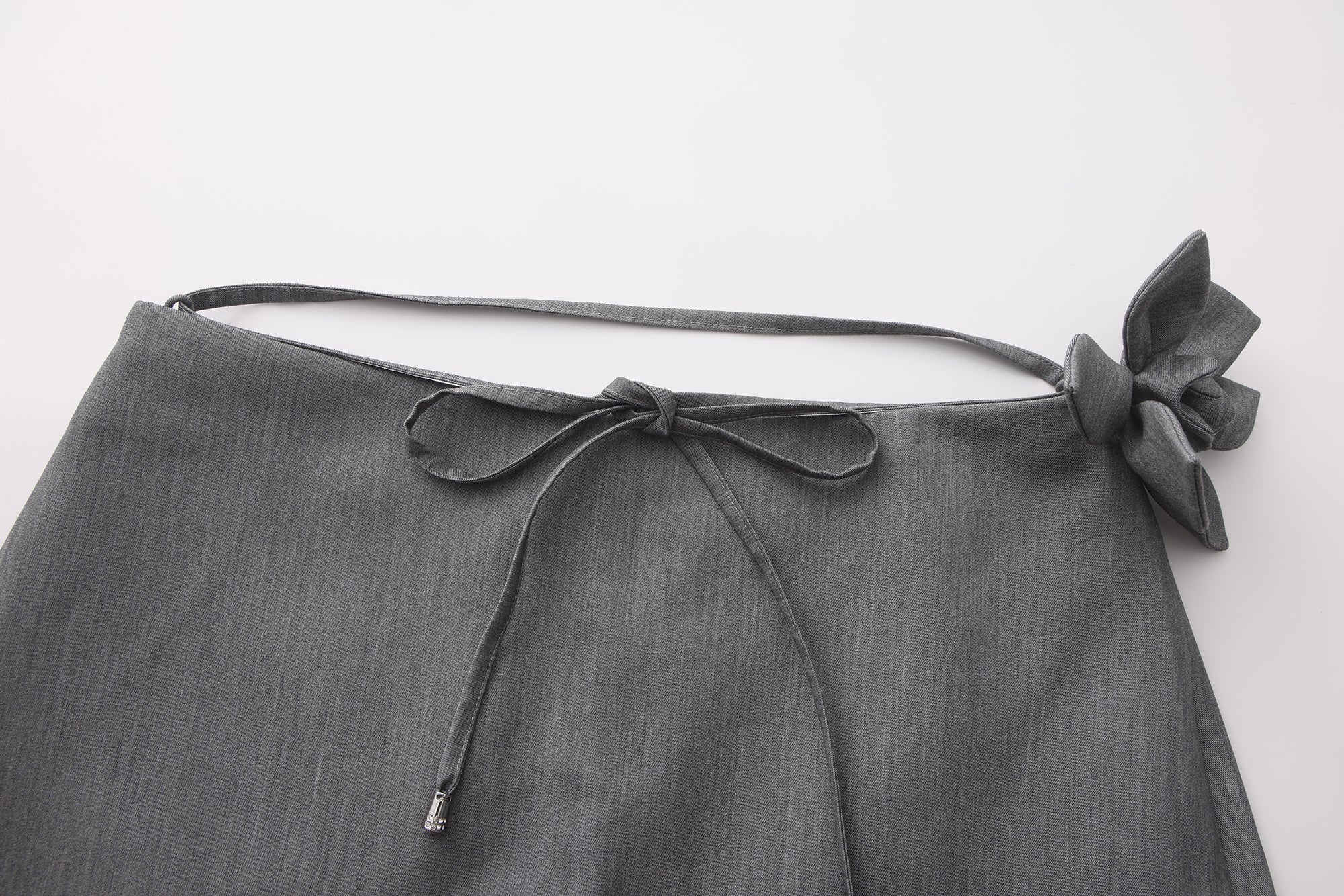 Grey A-line Lace Short Skirt