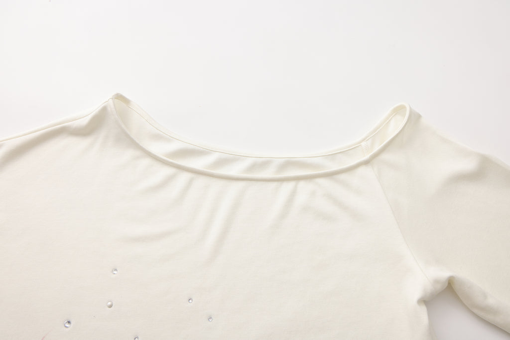 White Kitten Print T-Shirt