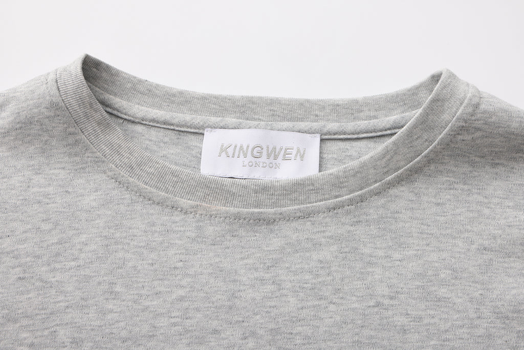Grey Text Short Sleeved Tee
