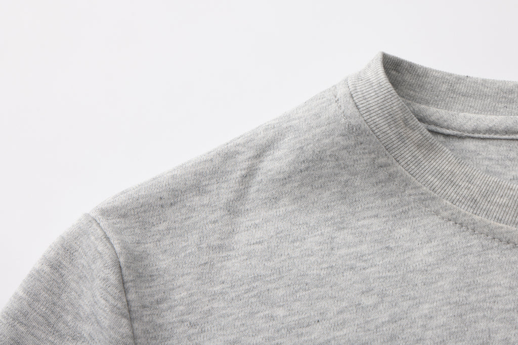 Grey Text Short Sleeved Tee