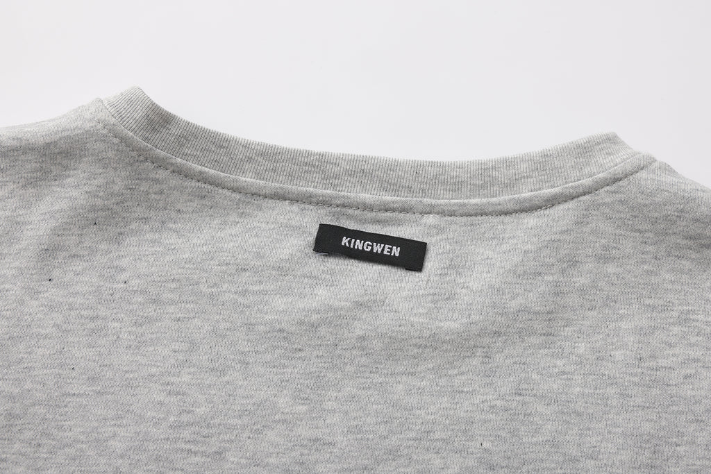 Grey Text Short Sleeved Tee