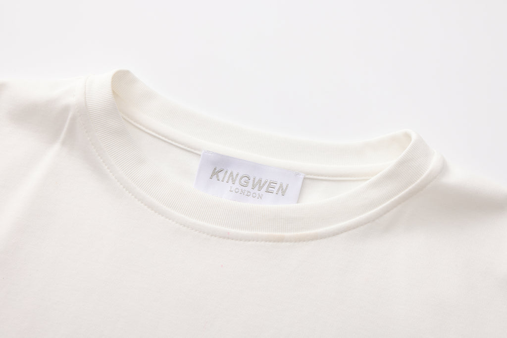 White Floral Gradient Short-Sleeved Tee
