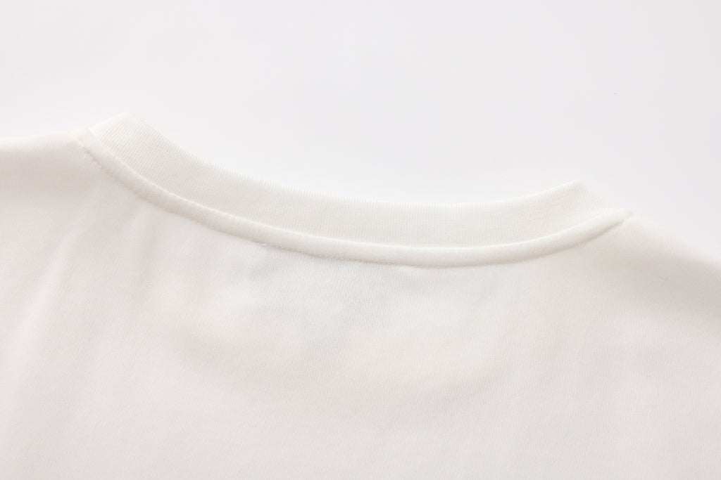 White Floral Gradient Short-Sleeved Tee