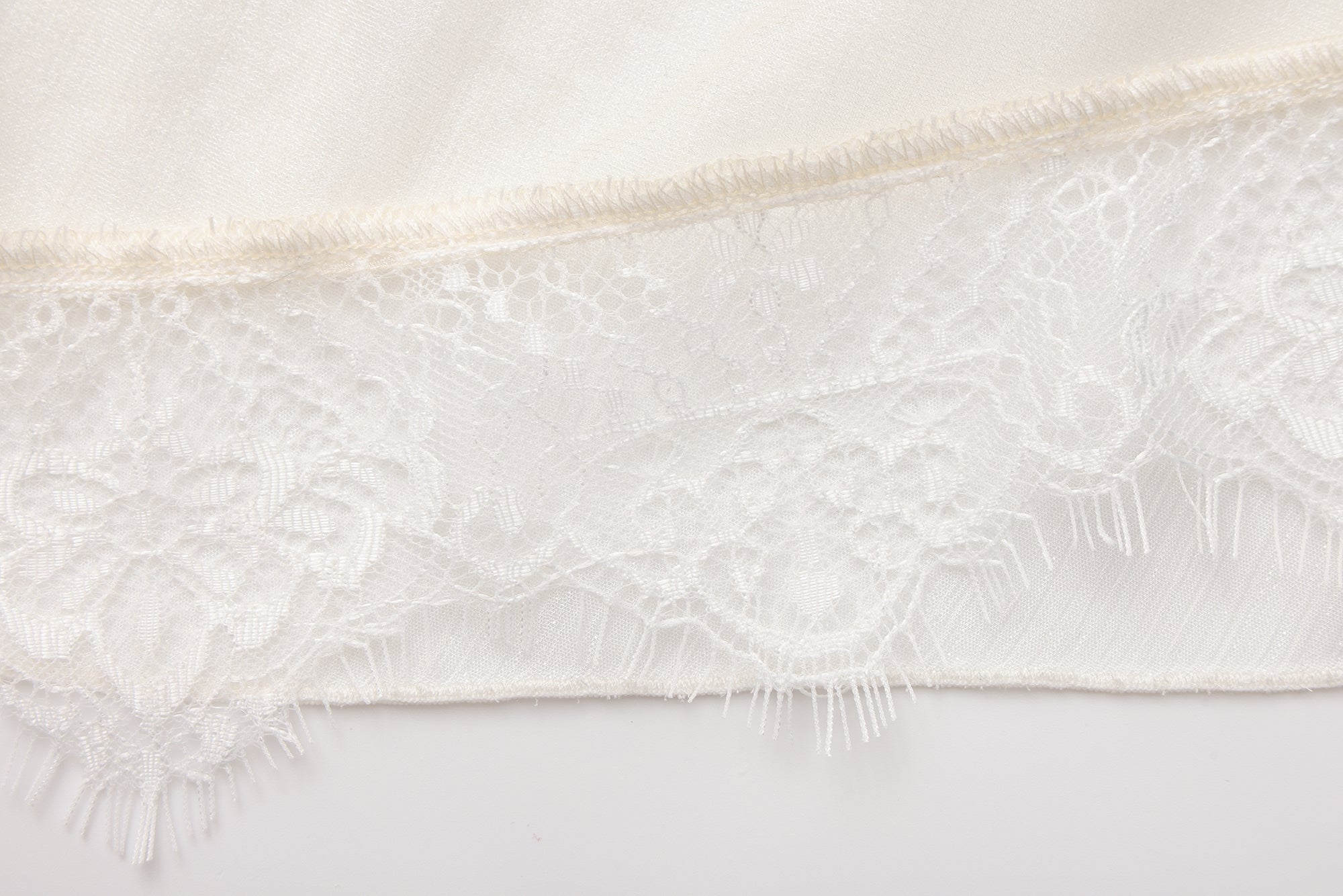 White Lace-up Beaded Mesh Long Skirt