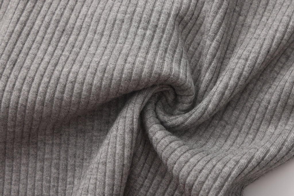Grey Square-Neck Trimmed Top
