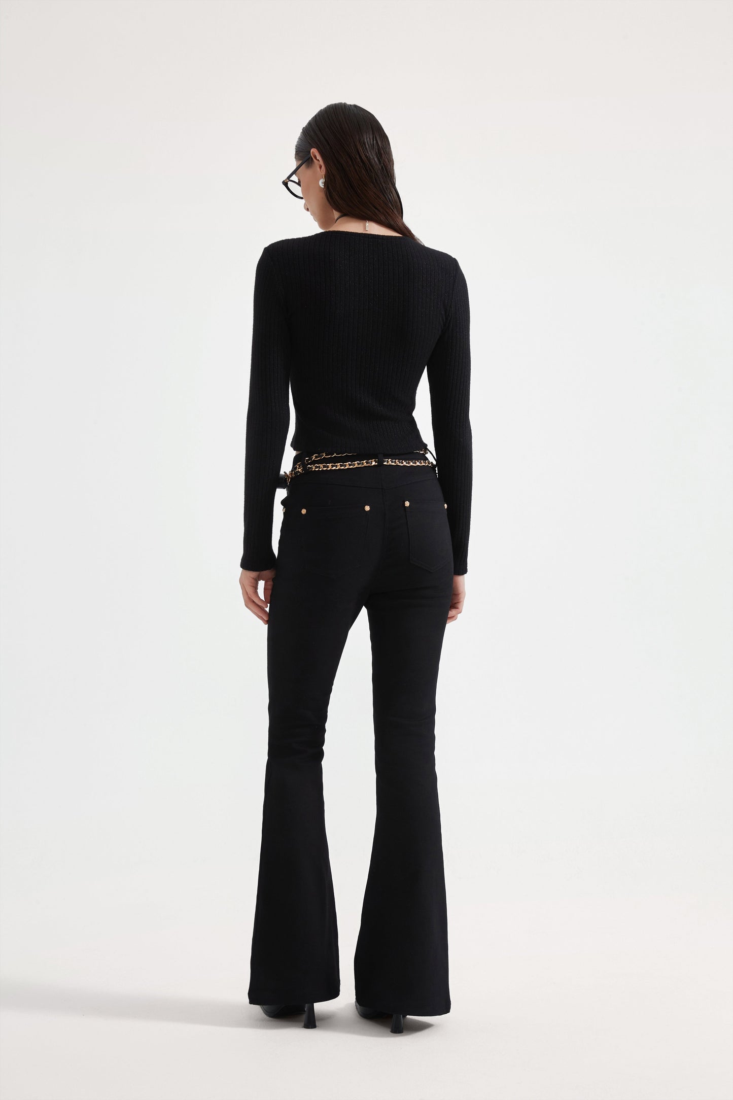 Black Knit Patchwork Base Layer