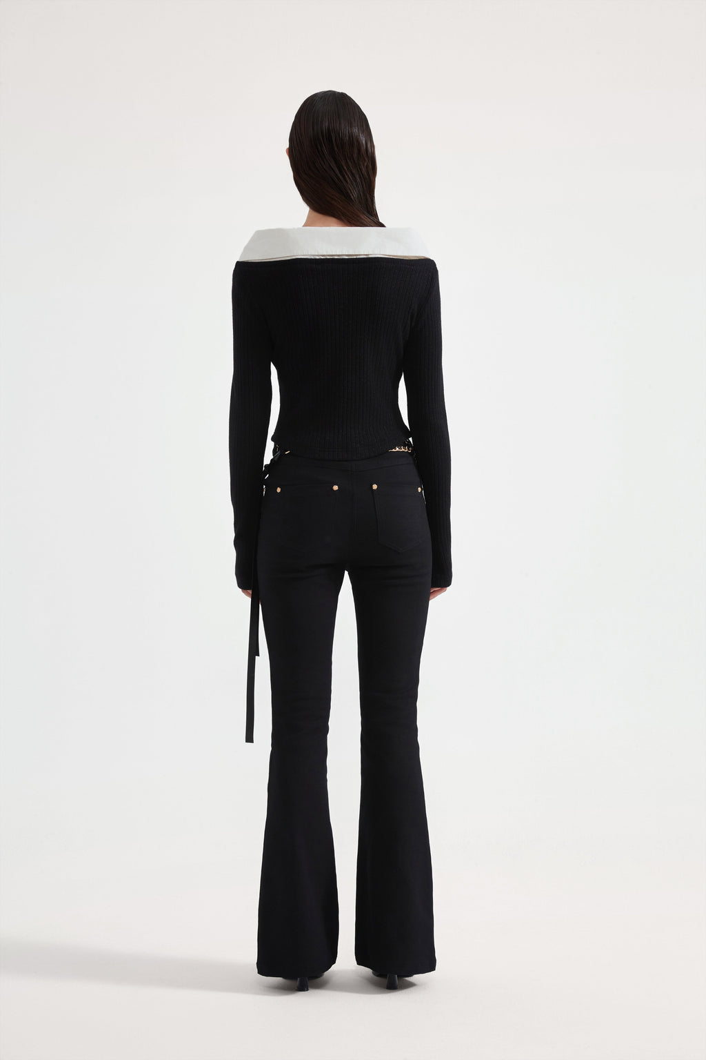 Black Knit Patchwork Base Layer