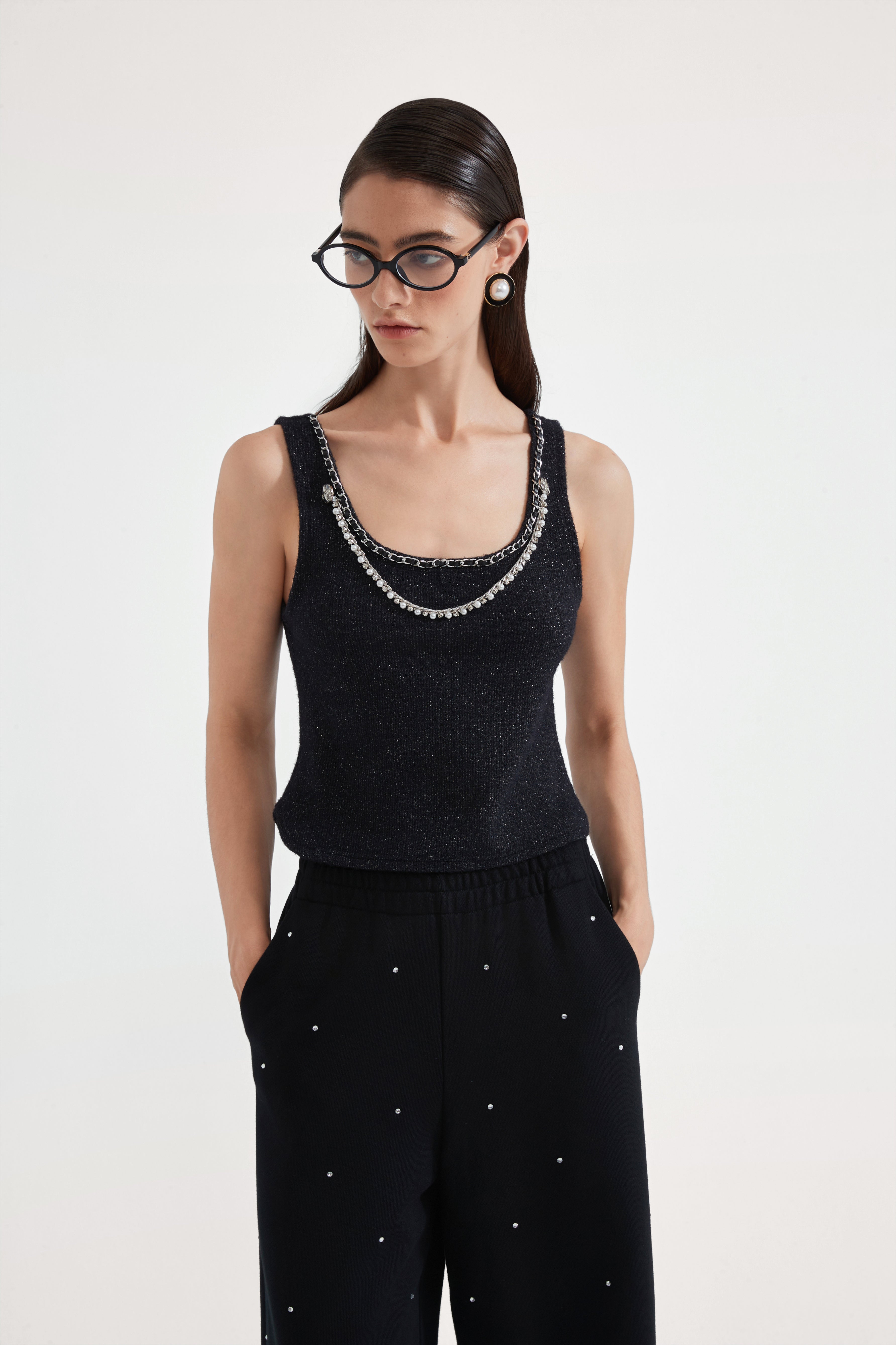 Black Knitted Camisole