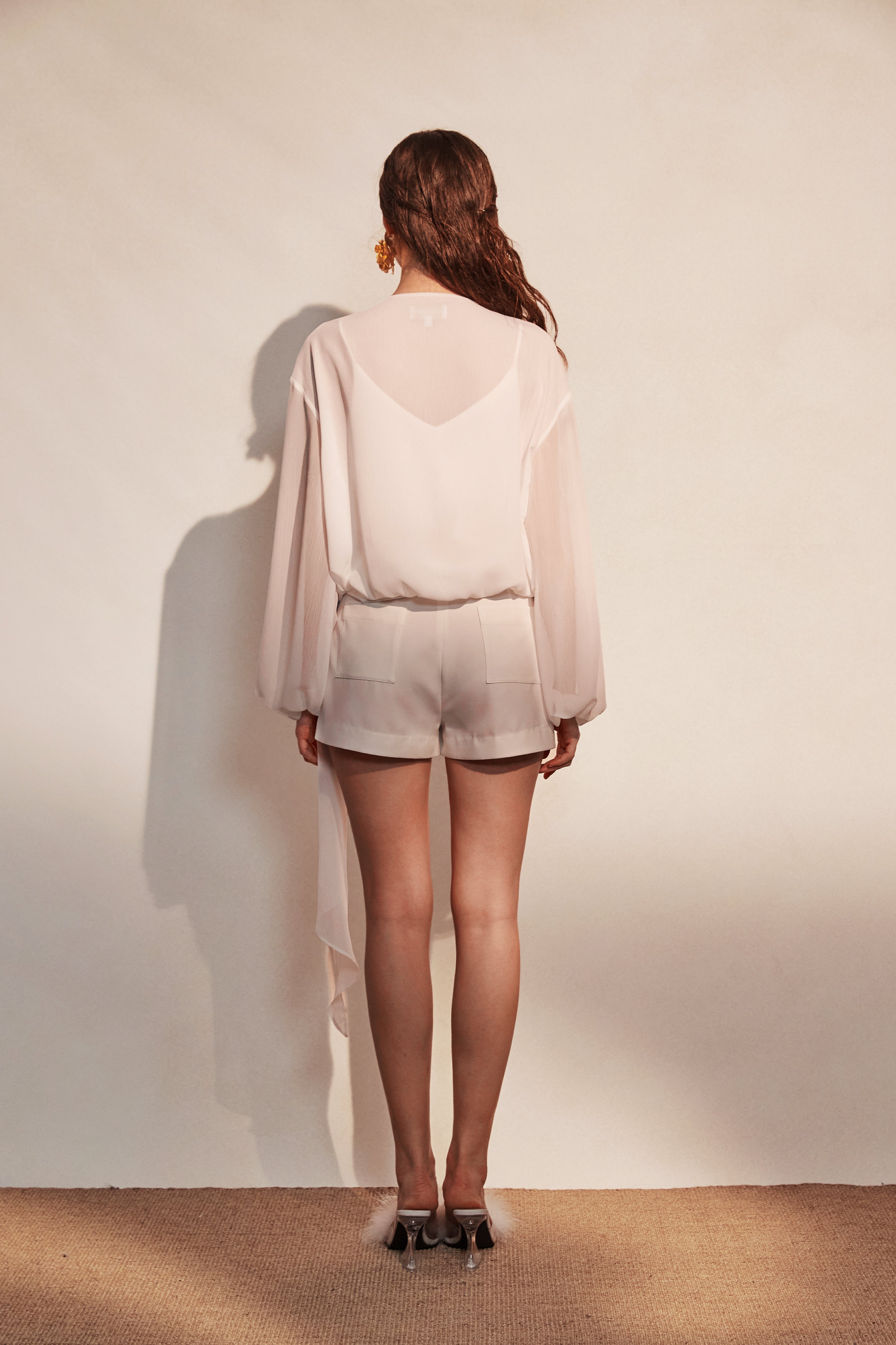 White V-neck Shirt