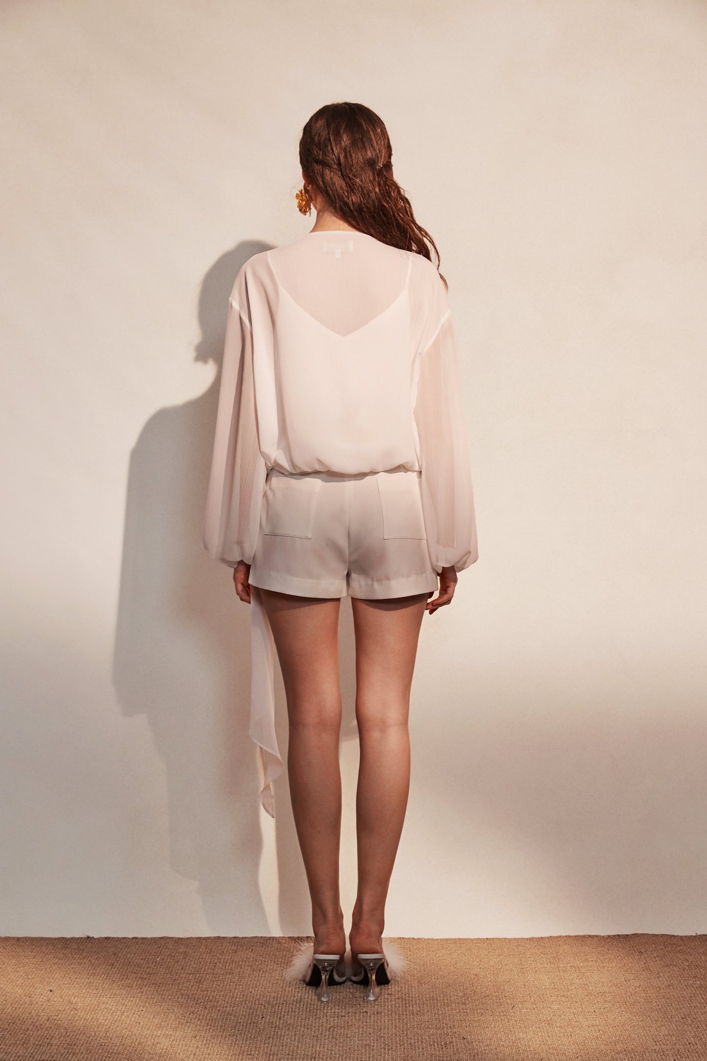 White V-neck Shirt
