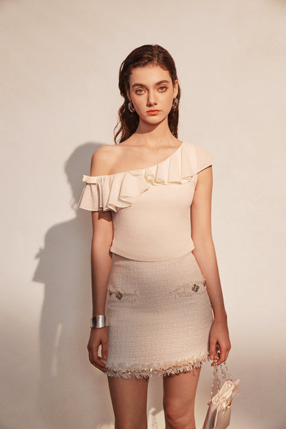 White Tweed Skirt