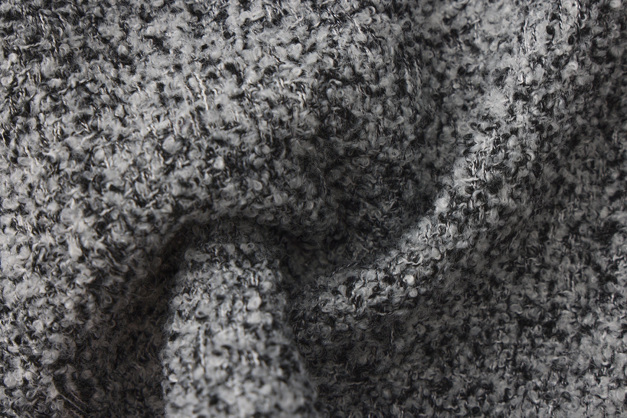 Gray Looped Woolen Shorts