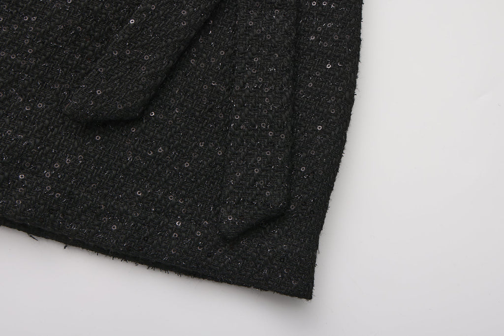 Black Woven Halter Top & Dress